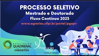 Processo Seletivo em Fluxo Contínuo para Candidatos Estrangeiros –  Pós-Graduação Stricto Sensu- Mestrado e Doutorado – 2023.1 a 2024.1 - PROPP