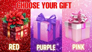 Choose your gift 🎁🤩💖 || 3 gift box challenges Red, Purple, Pink #wouldyourather #giftboxchallange