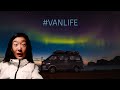 Korean Girl Reacts to Seeing Northern Lights for First Time | Lofoten, Norway - Van Life Europe E10