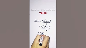 Sum of First 15 Natural Numbers Trick #ytshorts #virals #shortsvideo #mathstricks #csatreasoning
