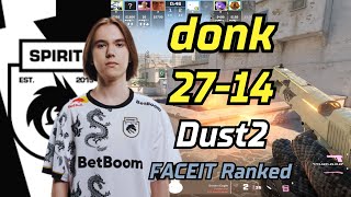 donk 27Kills VOICE COMMS Dust2 POV | May 4, 2024 | #cs2 #demo