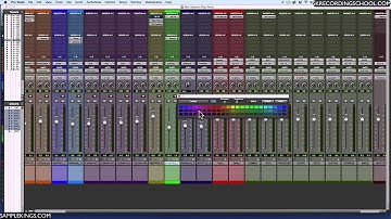 Pro Tools using the Color Palette