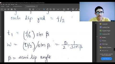 Drilling Operation, Force & Torque, Moment Equations, Drill Bit Tool Angle|Unorthogonal5|PT|BITS Goa