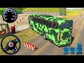 Army Soldier Bus Driving Simulator - Offroad US Police Transport Duty Driver 2023 - Android GamePlay