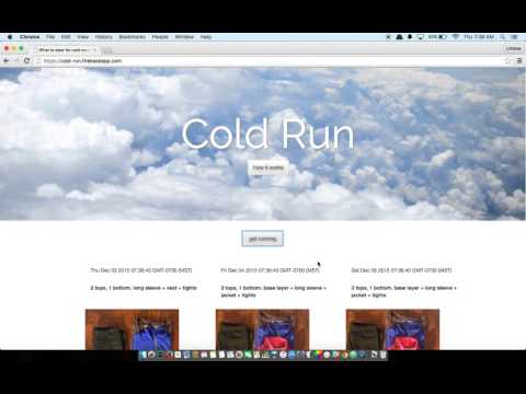 Cold Run - Galvanize Full Stack Program g17 front-end personal project
