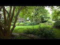 Walking american neighborhoods during approaching thunderstorms  nature sounds for sleep and study