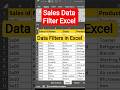 Sales Data Filter Excel #skilltable #excel #computer #viralexcel #education #filter