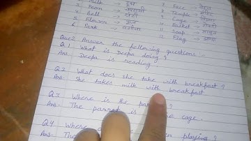 Bhartiyam public School/Class-1/English/Revision Assignment-1