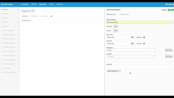 Add a Session in the Admin Panel