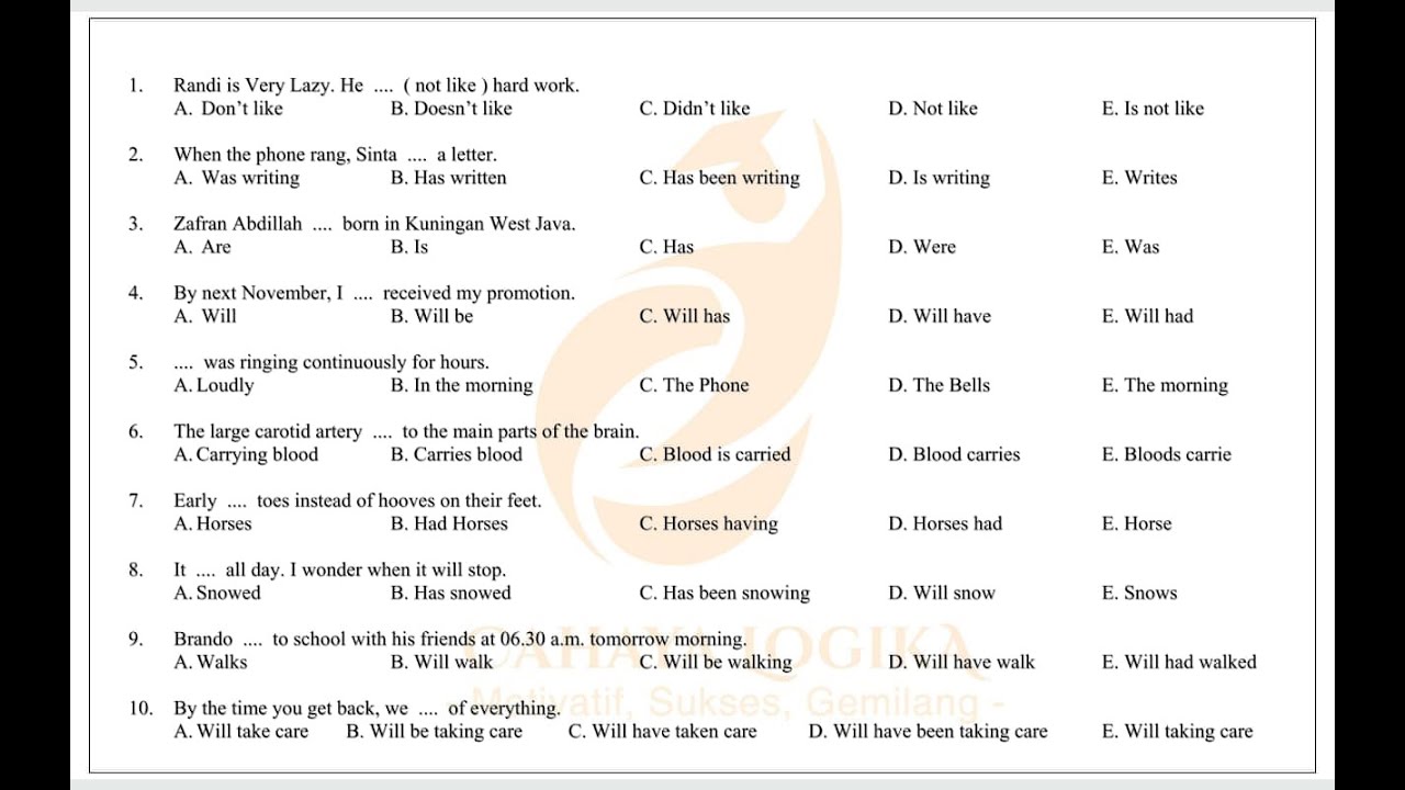 Trik Paling Jitu Menjawab Soal-Soal Tenses