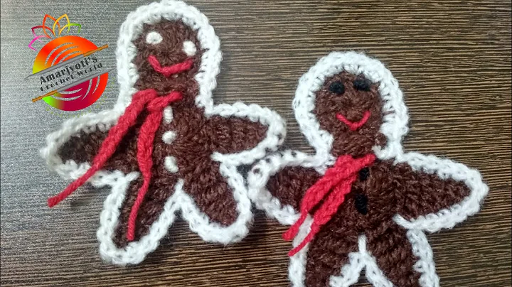 Quick and Easy Crocheted Gingerbread Man Applique