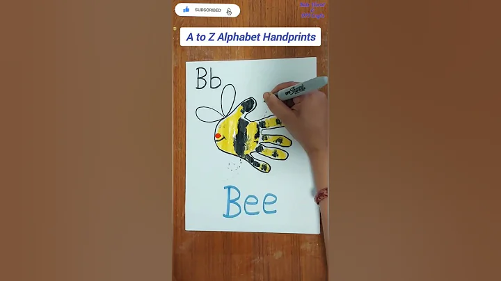 B for Bee 🐝🐝🖐️ Handprint Alphabet #crafts #activity #diy #preschool #kids #alphabet #drawing #art
