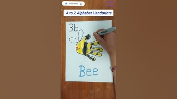 B for Bee 🐝🐝🖐️ Handprint Alphabet #crafts #activity #diy #preschool #kids #alphabet #drawing #art