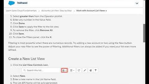Work with Account List Views