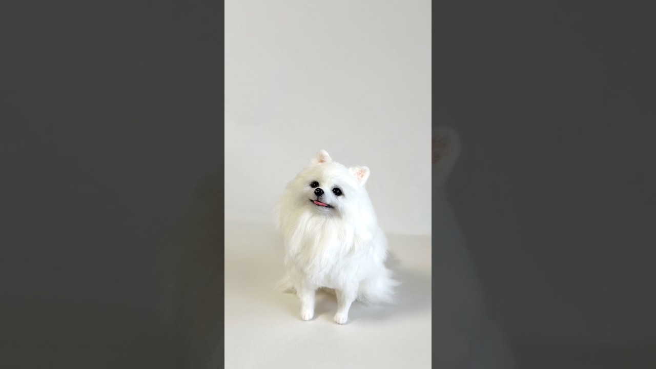 出品中】ハンドメイドのポメラニアン# #needlefelting #羊毛フェルト