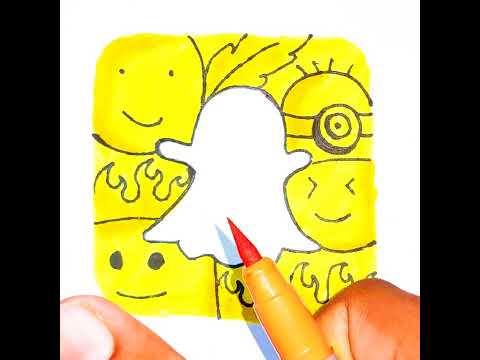 Drawing Snapchat Logo In Doodle Style!! Doodlevibesart