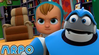 Baby Daniel &amp; Apro Vs The Chairminator | Baby Daniel and ARPO The Robot | Funny Cartoons for Kids