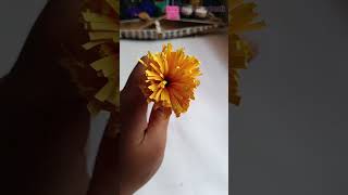 Easy Yellow Paper Flower 🌼 | DIY Paper Craft Shorts