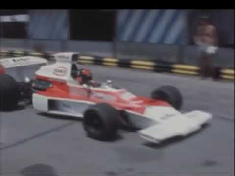 1974 January 4 - Emerson Fittipaldi test McLaren M23 despite fuel ban @ Interlagos