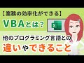 【業務の効率化ができる】VBAとは？できることや他のプログラミング言語との違いを紹介