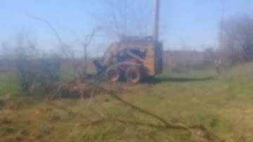 Homemade tree puller. Cleaning pasture and fence row part2