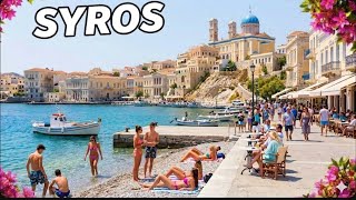 SYROS Greece 🇬🇷 Beautiful Island Walking Tour in 4K