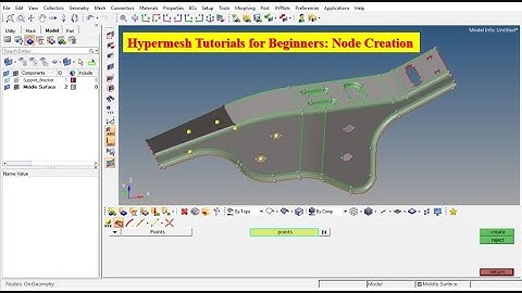 Hypermesh Tutorials for Beginners, Node Creation, Point Creation, Distance, Node edit