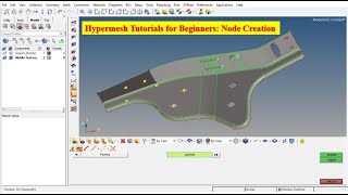 Hypermesh Tutorials for Beginners, Node Creation, Point Creation, Distance, Node edit