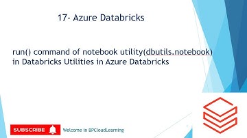 17- run() command  in notebook utility(dbutils.notebook) in Azure Databricks in Hindi #databricks