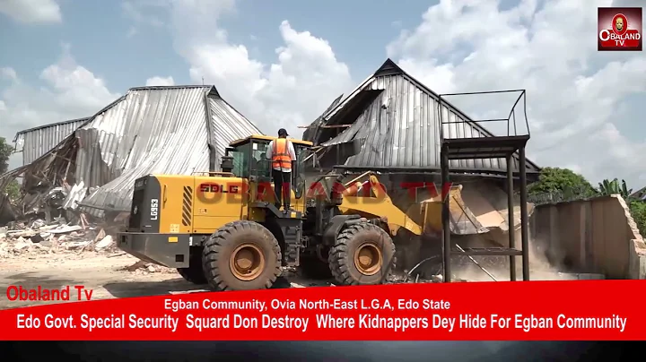 Edo Govt  Special Security  Squad Don Destroy  Where Kidnappers Dey Hide For Egban Community