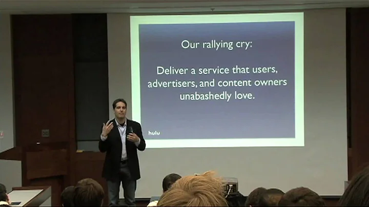 Jason Kilar, CEO of Hulu, speaks to business students