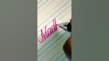 Cursive writing || Madhu name status video