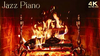 Relaxing Fireplace Jazz Piano Music  Instrumental Jazz Music Fireplace Ambience