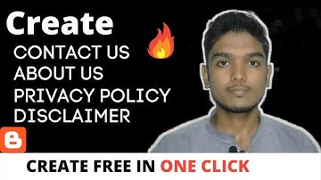 How to Create Terms and Conditions/Privacy Policy/Disclaimer/Contact Us Page for Blogger