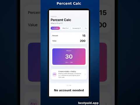 Percent Calc demo video