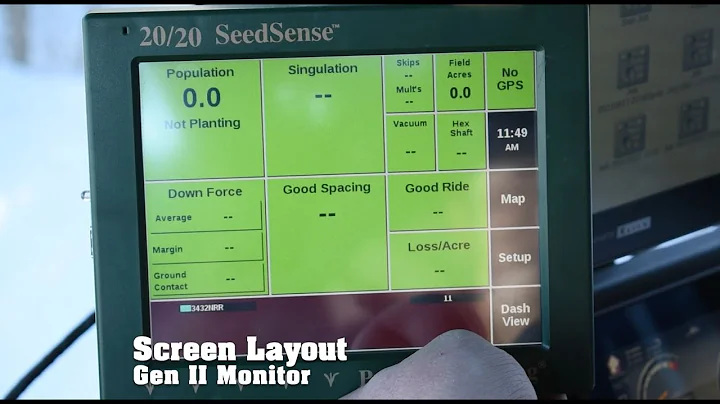 Precision Planting 20/20 Gen 2 Monitor - Screen Layout