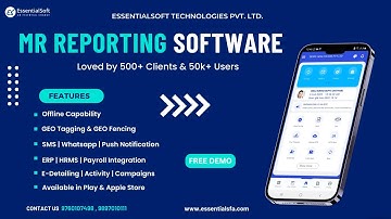 MR Reporting Software  I EssentialSFA  I Best MR Reporting software #MRreportingsoftware #sfa