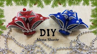 DIY Christmas decorations ideas 🎄 ИГРУШКИ из ФОАМИРАНА на ЕЛКУ 🎄 Christmas ornaments glitter foam