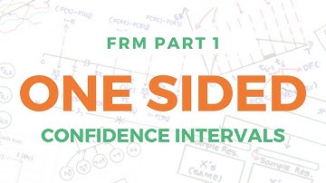 One Sided Confidence Intervals (FRM Part 1, Book 2, Quantitative Analysis)