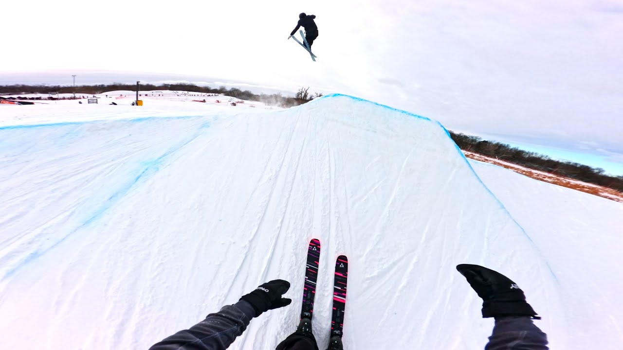 POV: Skiing The BEST Backyard Ski Park!