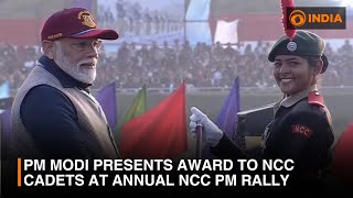 PM Modi presents award to NCC cadets at annual NCC PM rally in New Delhi