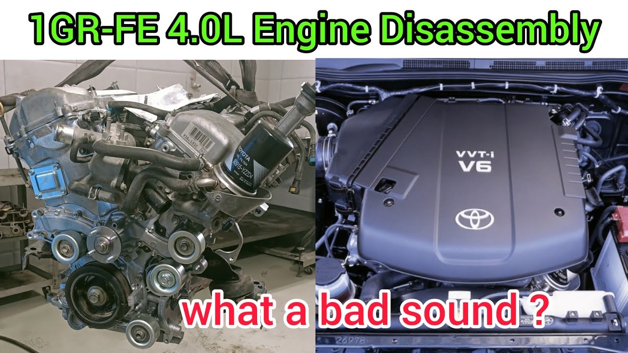 1GRFE 4.0L Engine Disassembly Bad Crankshaft Bearings Engine Sounds