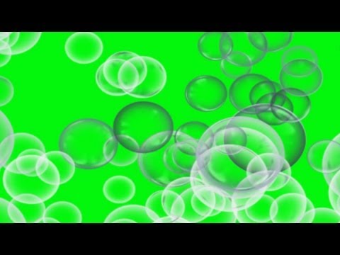 Ascending bubbles  - green screen effect