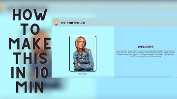 Want To Immediately Make A Portfolio Website Using Only Html And Css In 10 Minutes? Watch This Video