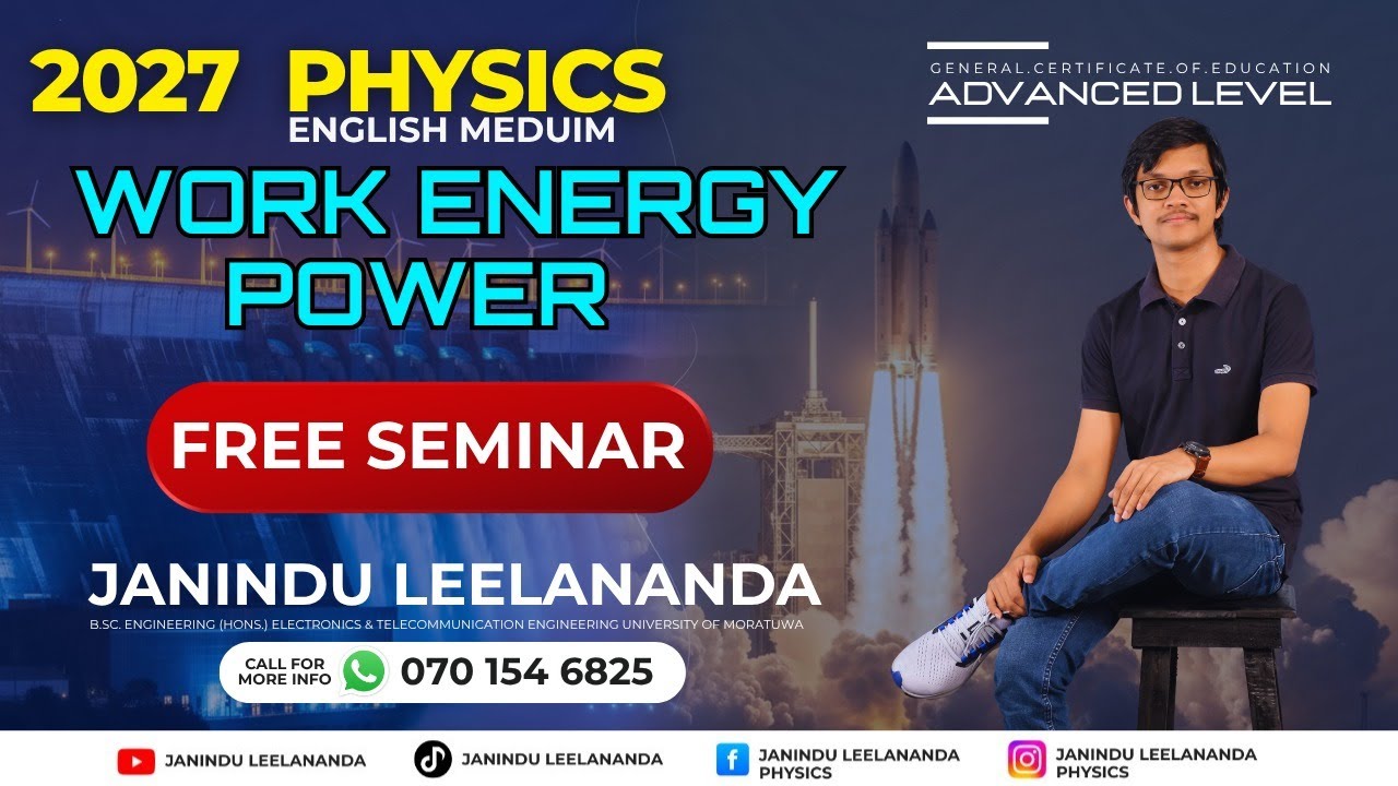 Work Power & Energy Day 01 | 2027 A/L | Full English Class