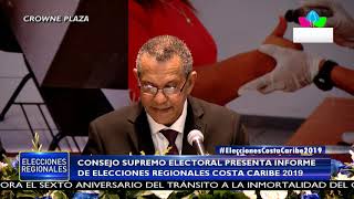 Multinoticias Consejo Supremo Electoral Presenta Informe De Elecciones Regionales 2019