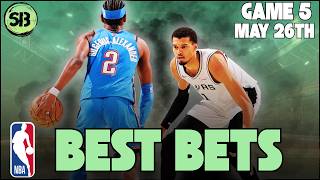 SA Spurs @ OKC Thunder Game 5 Best Bets | NBA Player Props and FULL Game Breakdown!
