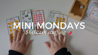 CASH STUFFING MINIS 🌶️ | $60 | Savings Challenges for Mini Monday | Spicy Budget Edition