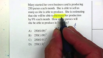 P2 - Alg2 Unit 8 - Exponential Function Word Problem