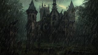 Relaxing Celtic Music and Rain Sounds at Night  MYSTERIOUS Castle on a Rainy Night  Flute Music